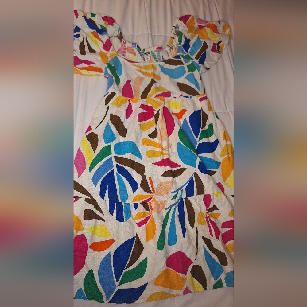 Tabitha BROWN TARGET Colorful Leaf Dress. Could Fit SIZE S